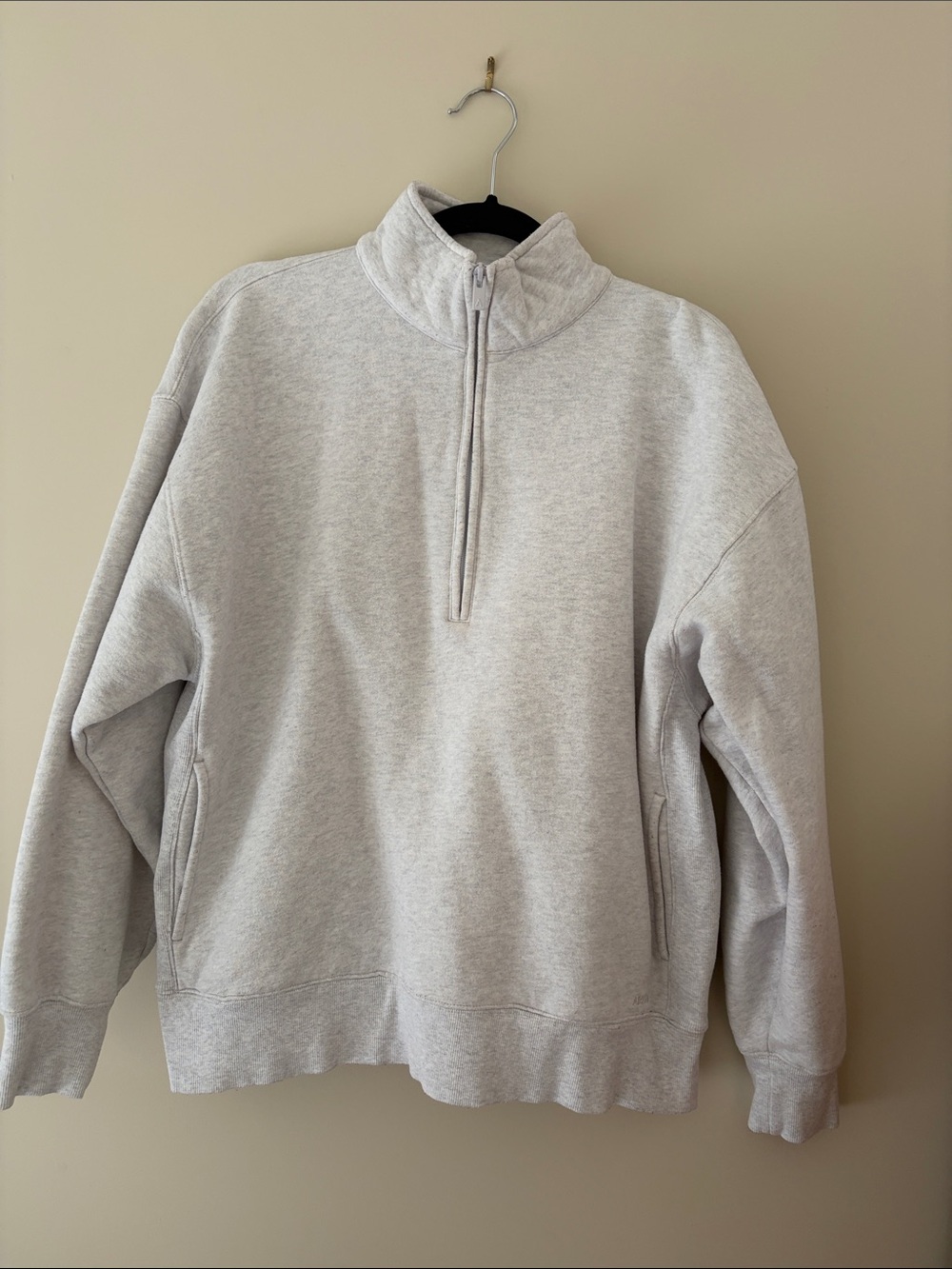 Aritzia Sweatfleece Boyfriend half zip